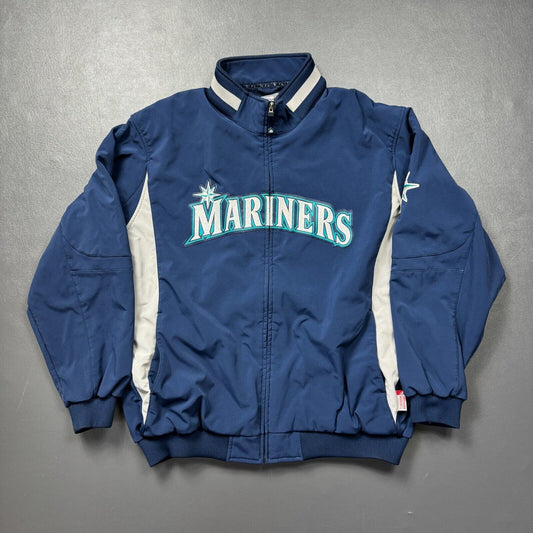 100% Authentic Vintage Majestic Seattle Mariners Jacket Size 3XL Mens