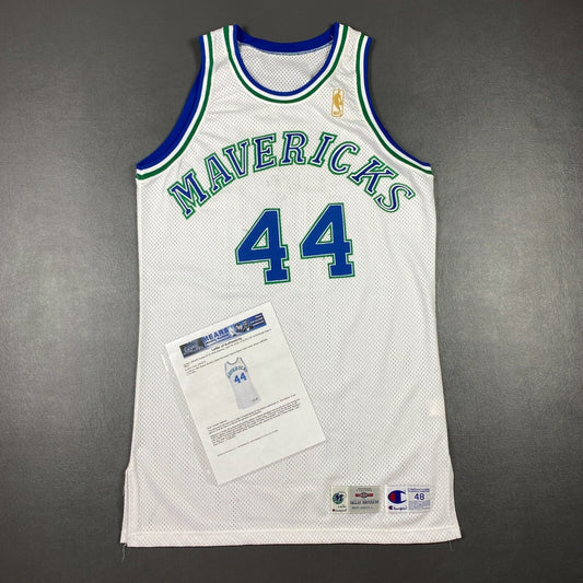 100% Authentic Shawn Bradley 96 97 Mavericks Game Worn Autographed Jersey Mears