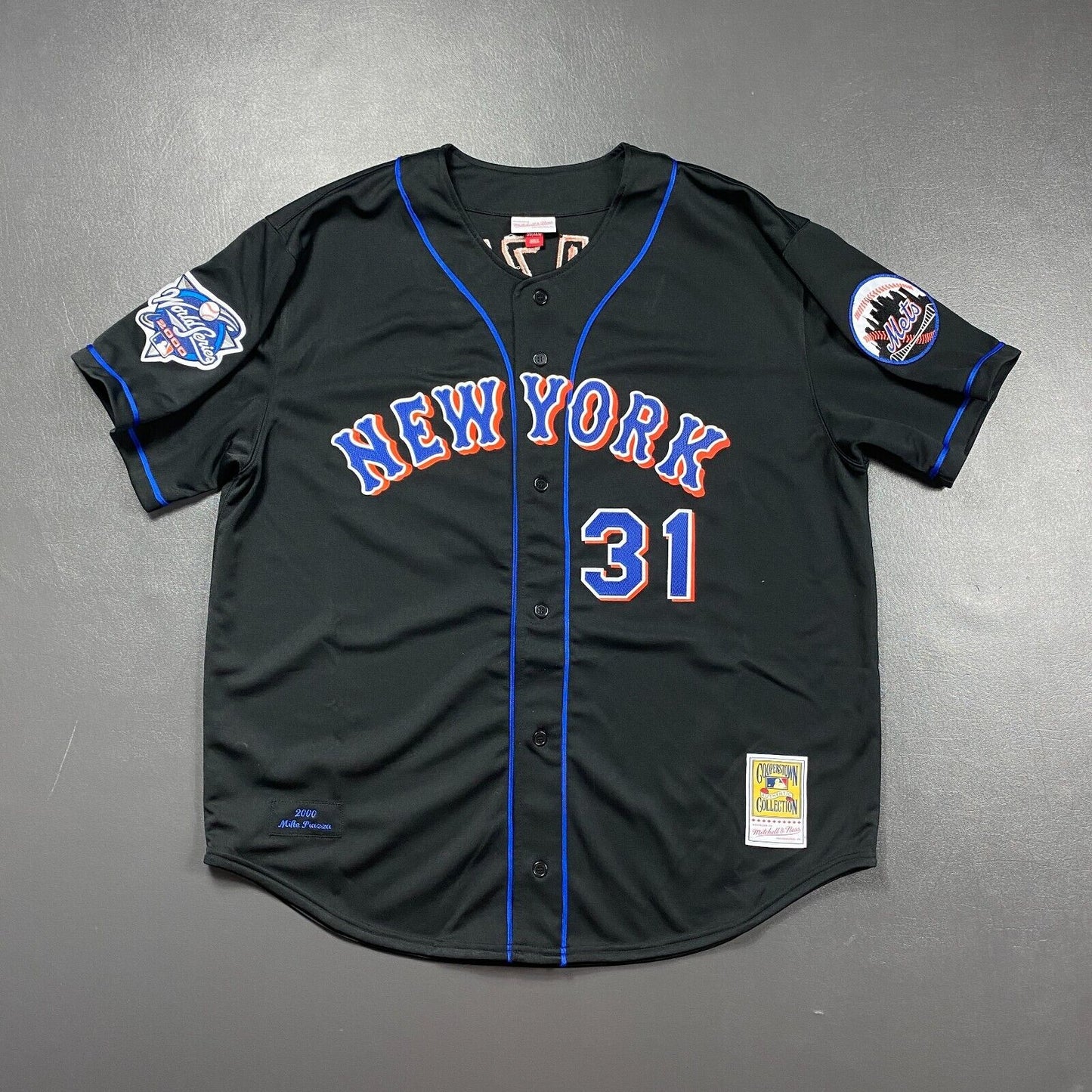 100% Authentic Mike Piazza Mitchell & Ness 2000 NY Mets Jersey Size 56 3XL Mens