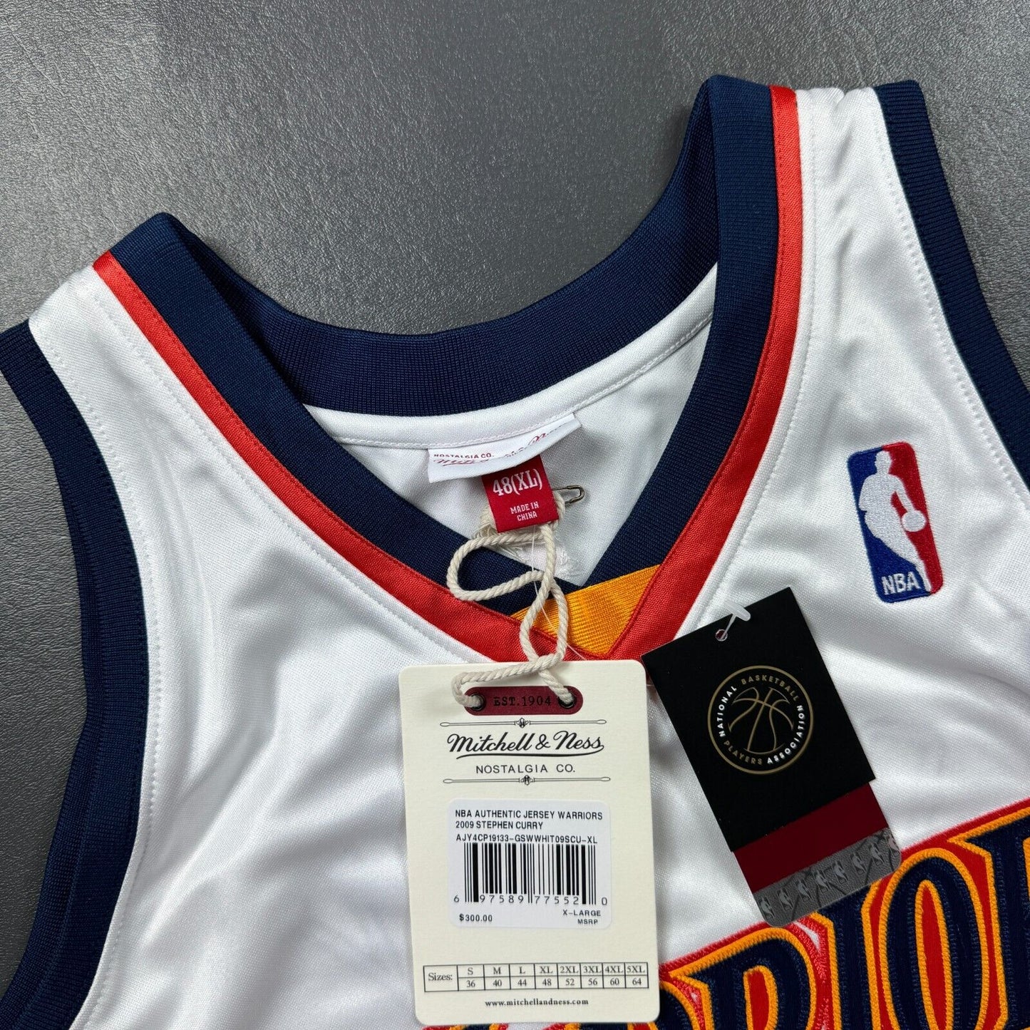 100% Authentic Stephen Curry Mitchell & Ness 09 10 Warriors Jersey Size 48 XL