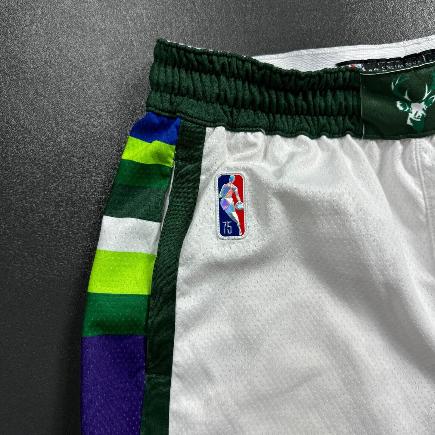 100% Authentic Nike Milwaukee Bucks City Edition Shorts Size 38 L Mens