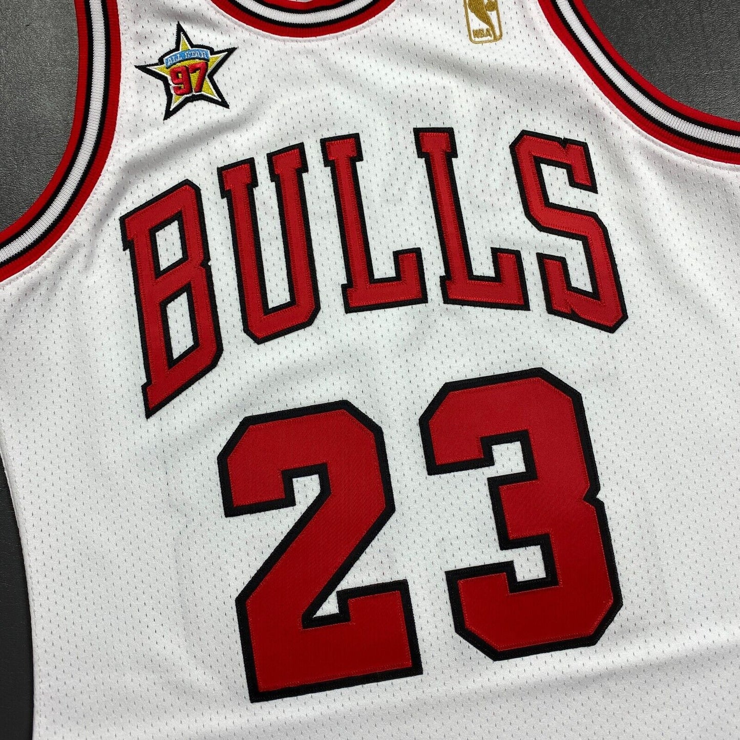 100% Authentic Michael Jordan Mitchell Ness 96 97 All Star Bulls Jersey 36 S