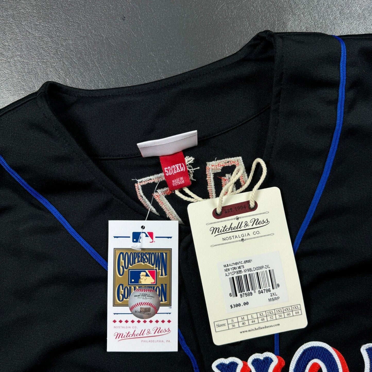 100% Authentic Mike Piazza Mitchell Ness 2000 NY Mets Jersey Size 52 2XL *READ*