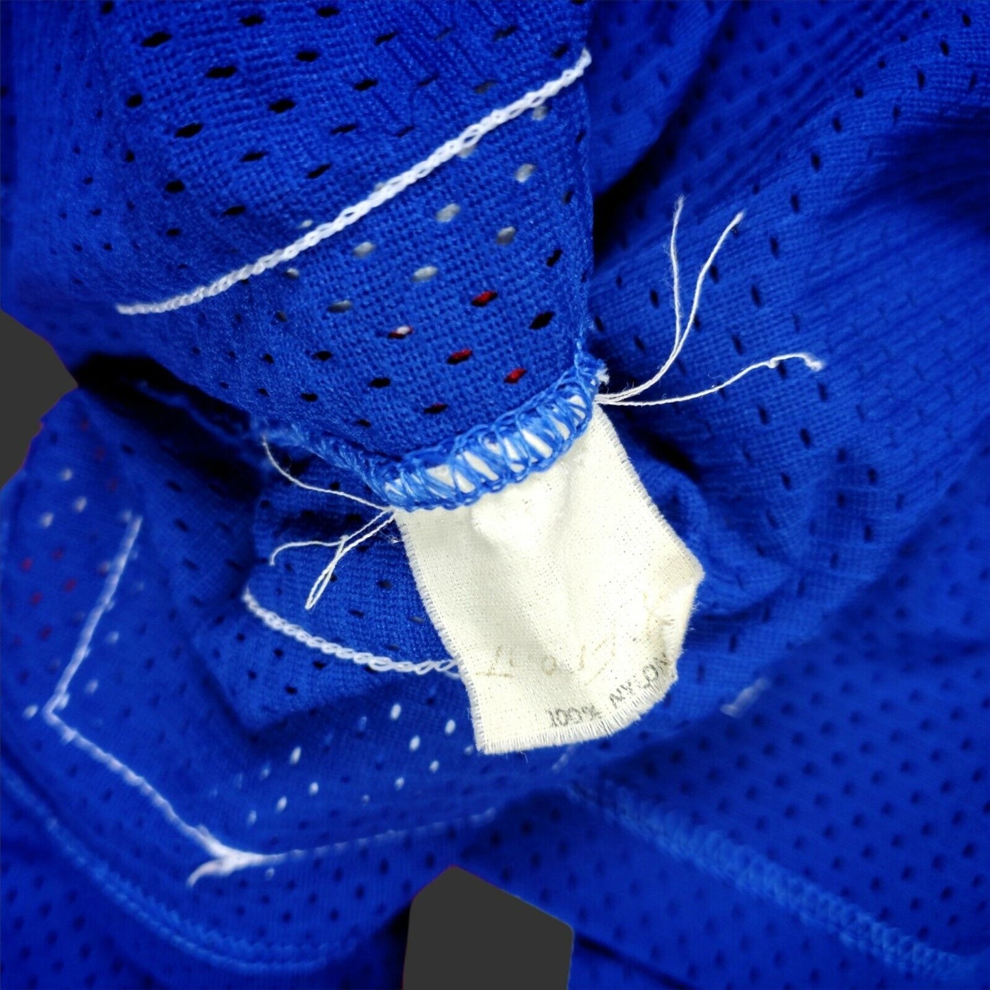 100% Authentic Derrick Coleman Vintage Champion 91 Nets Pro Cut Game Jersey