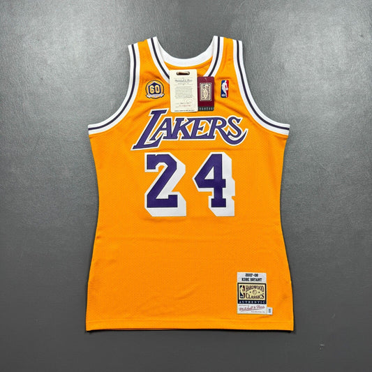 100% Authentic Kobe Bryant Mitchell Ness 07 08 Lakers 60th Jersey Size 40 M Mens