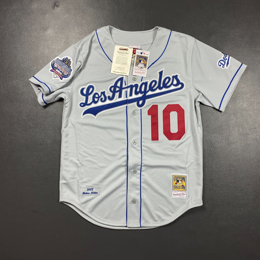 100% Authentic Hideo Nomo Mitchell Ness 2002 Los Angeles Dodgers Jersey 44 L