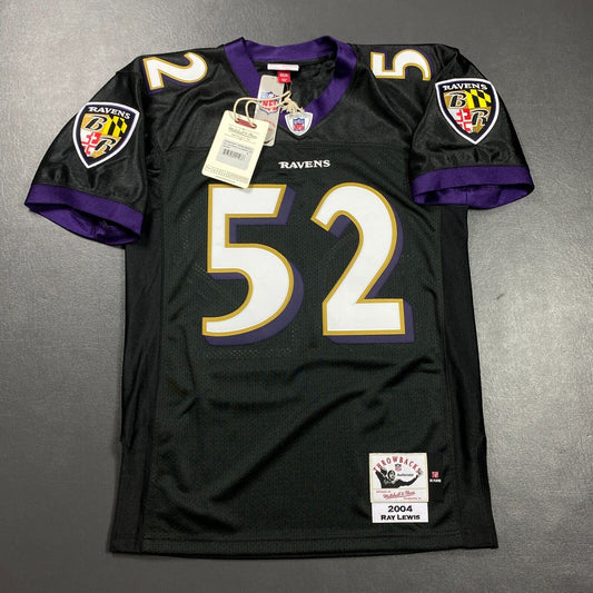100% Authentic Ray Lewis Mitchell & Ness 2004 Ravens Jersey Size 40 M Mens