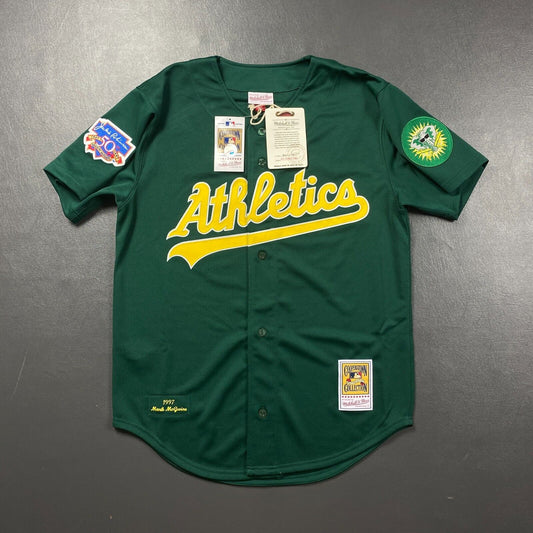 100% Authentic Mark McGwire Mitchell Ness 1997 Oakland Athletics Jersey 44 L Men