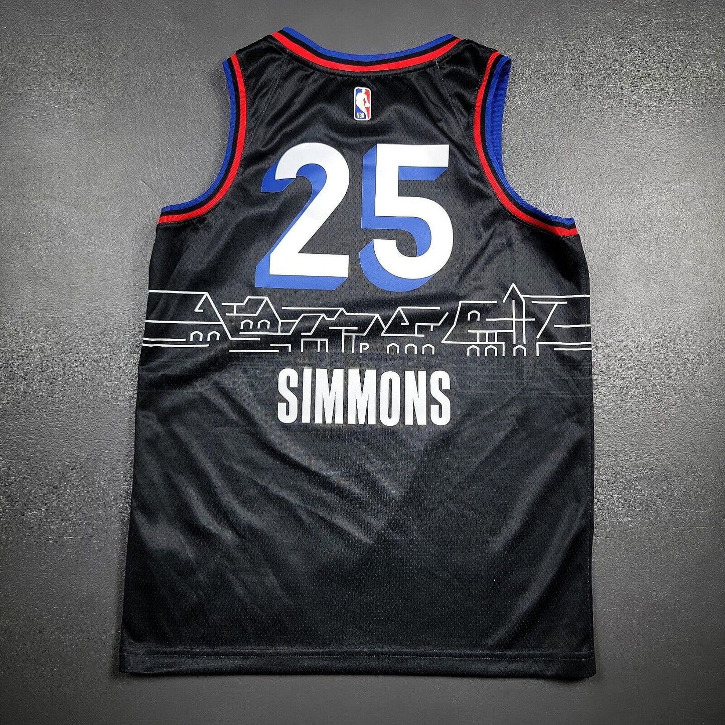 100% Authentic Ben Simmons Nike Sixers City Edition Swingman Jersey Size 44 M