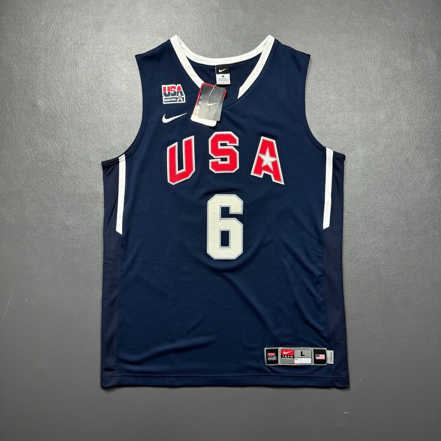 100% Authentic Lebron James Vintage Nike 2010 FIBA USA Jersey Size L 44 Mens