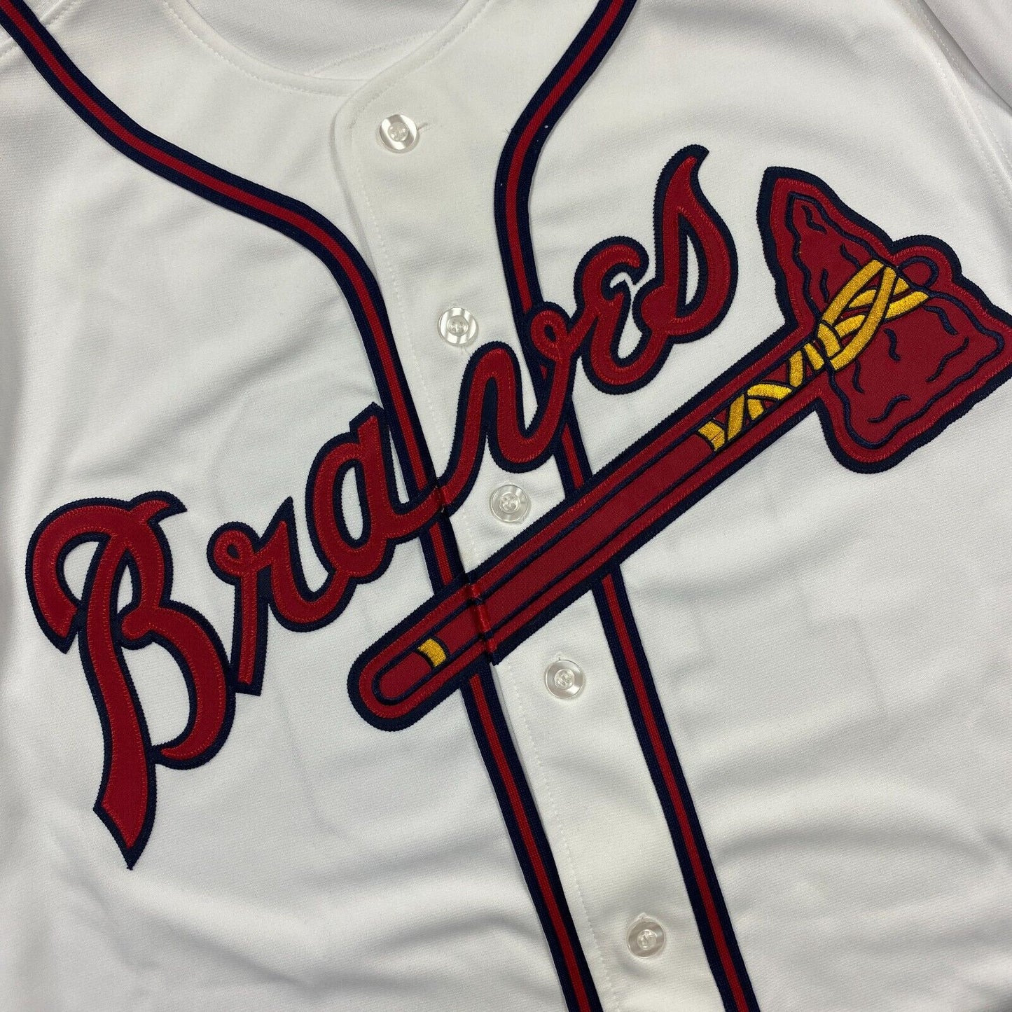 100% Authentic Chipper Jones Mitchell Ness 1995 Atlanta Braves Jersey Size 40 M