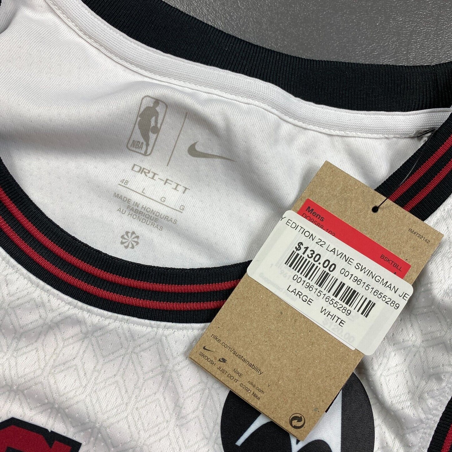 100% Authentic Zach Lavine Nike Bulls City Edition Swingman Jersey Size 48 L
