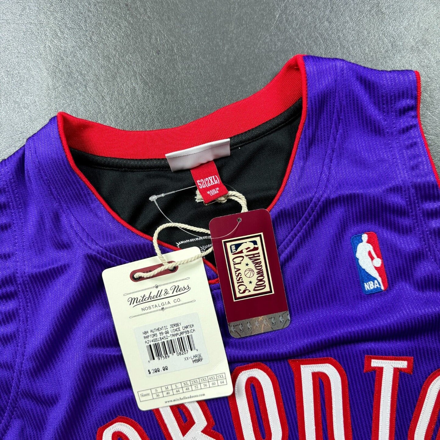 100% Authentic Vince Carter Mitchell & Ness 99 00 Raptors Jersey Size 52 2XL