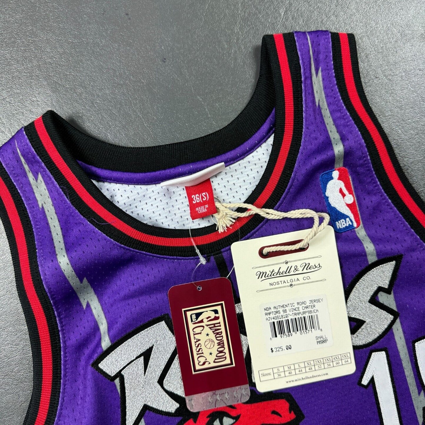 100% Authentic Vince Carter Mitchell Ness 98 99 Raptors Jersey Size 36 S Mens