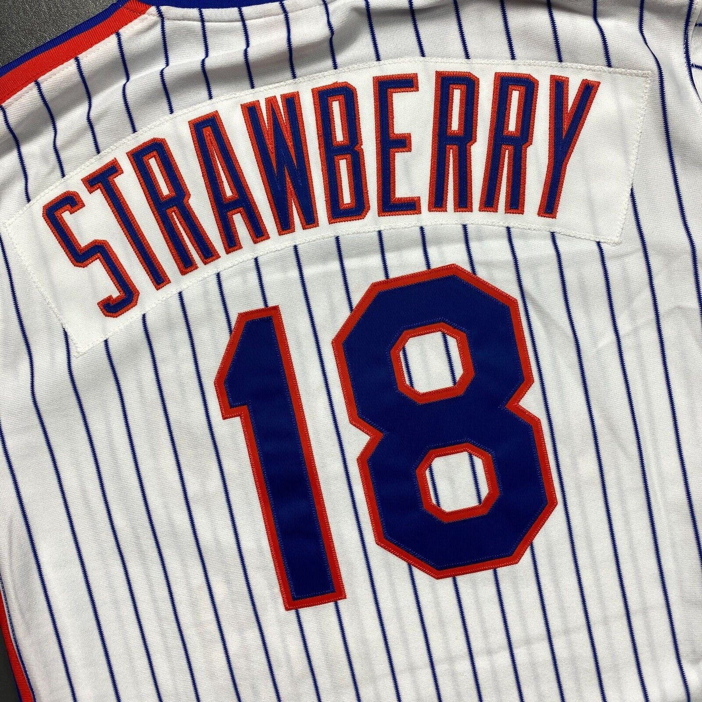 100% Authentic Darryl Strawberry Mitchell & Ness 1986 NY Mets Jersey Size 44 L