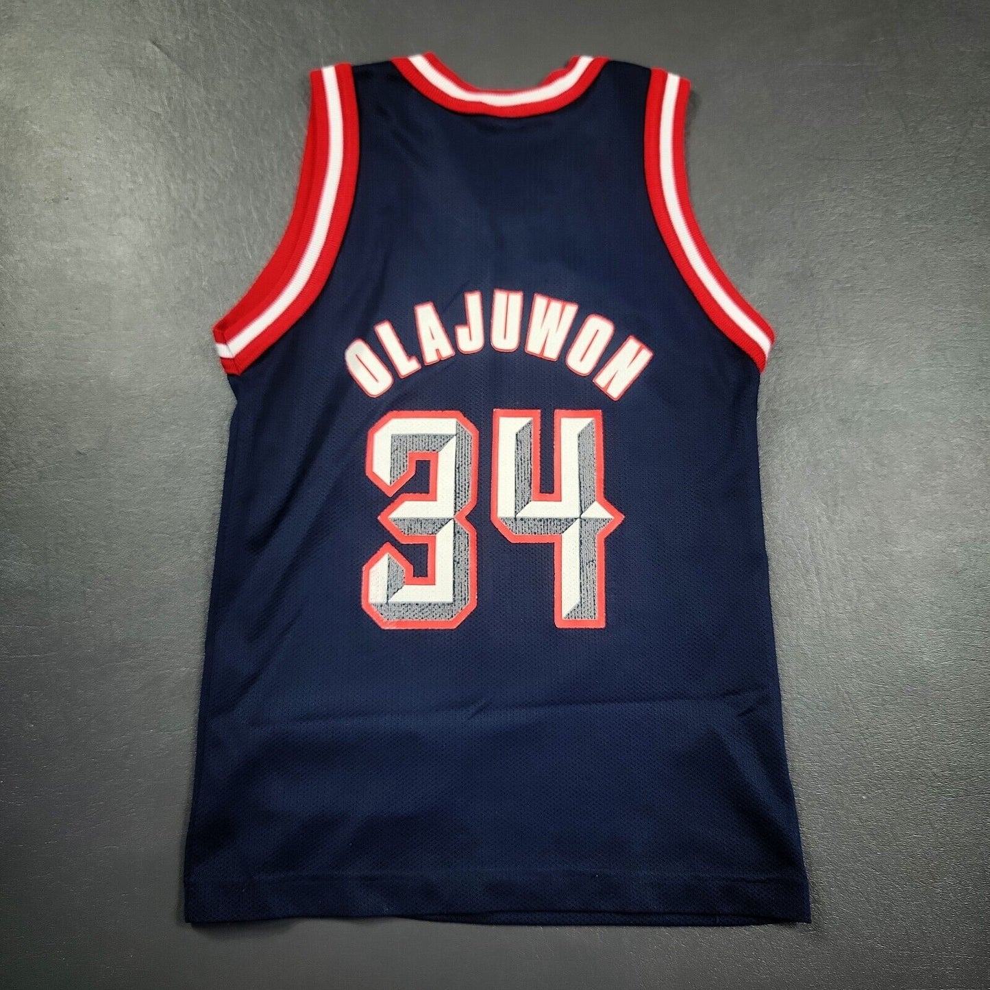 100% Authentic Hakeem Olajuwon Vintage Champion Rockets Jersey Size S 6-8 Boys