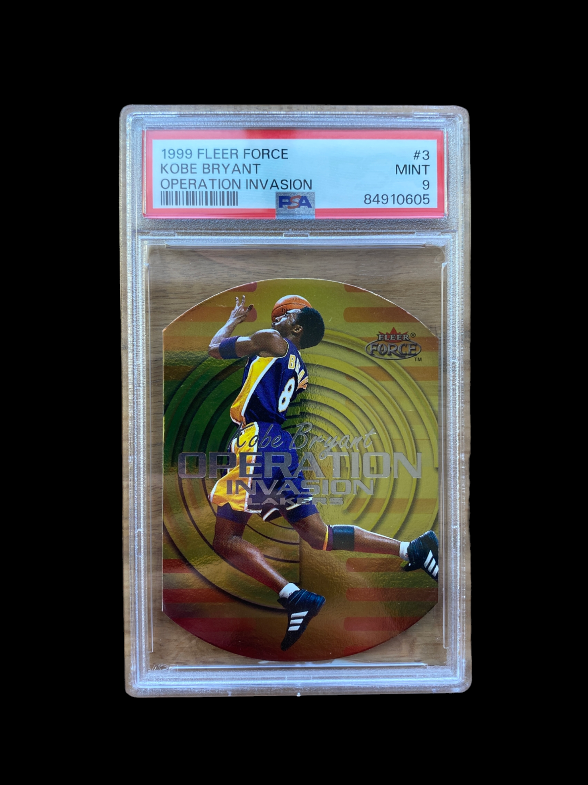 100% Authentic Kobe Bryant 1999 Fleer Force Operation Invasion #3 PSA 9 Mint