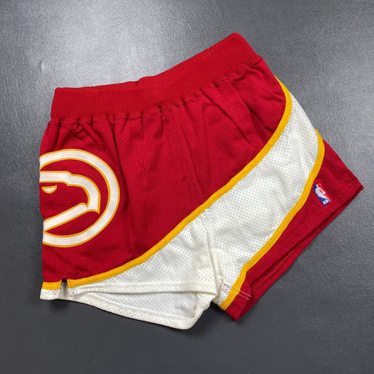 100% Authentic 1989 Atlanta Hawks Vintage Sand Knit Pro Cut Game Shorts Size 36