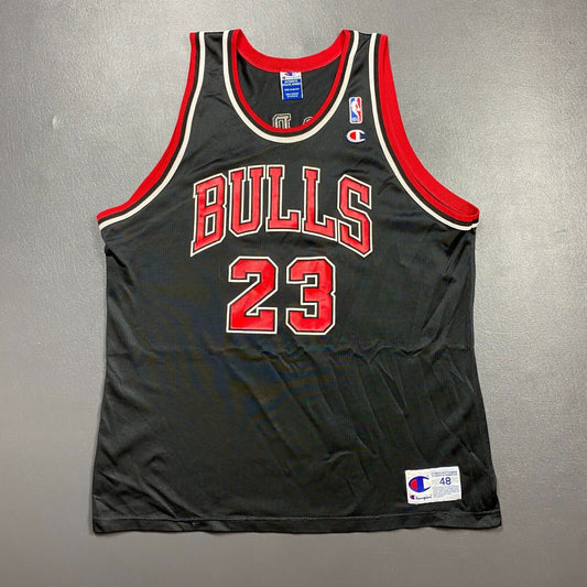 100% Authentic Michael Jordan Vintage Champion Bulls Jersey Size 48 L XL Mens