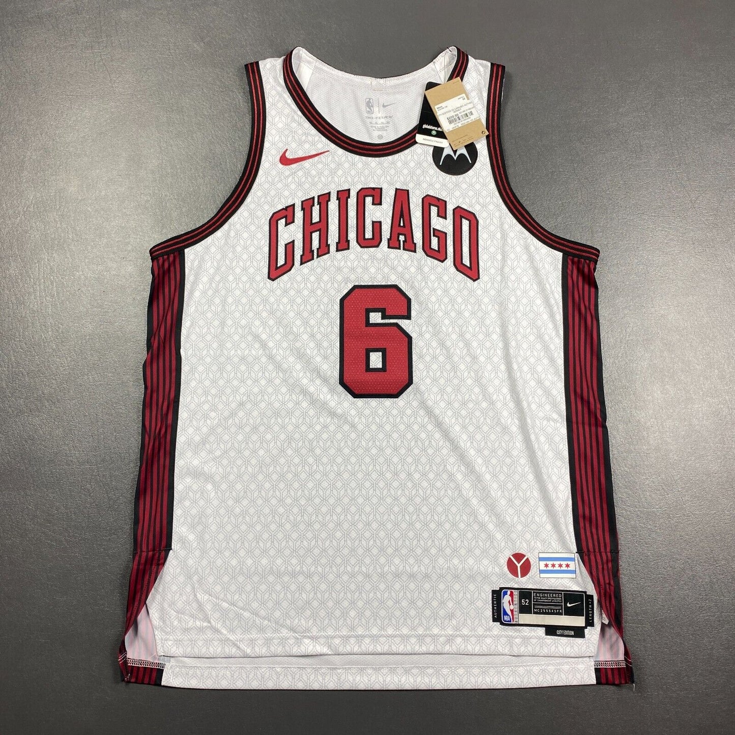 100% Authentic Alex Caruso Nike Bulls City Edition Jersey Size 52 XL Motorola