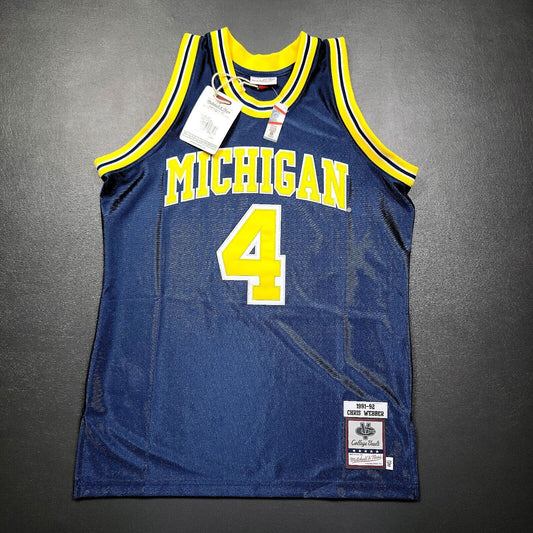 100% Authentic Chris Webber Mitchell & Ness 91 92 Wolverines Jersey Size 44 L