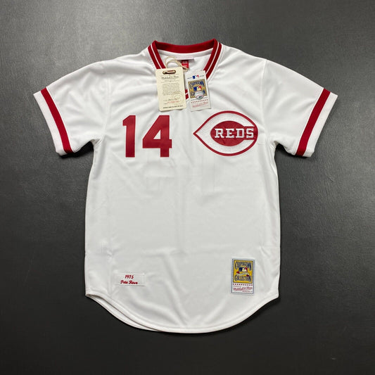 100% Authentic Pete Rose Mitchell Ness 1975 Cincinnati Reds Jersey Size 44 L Men