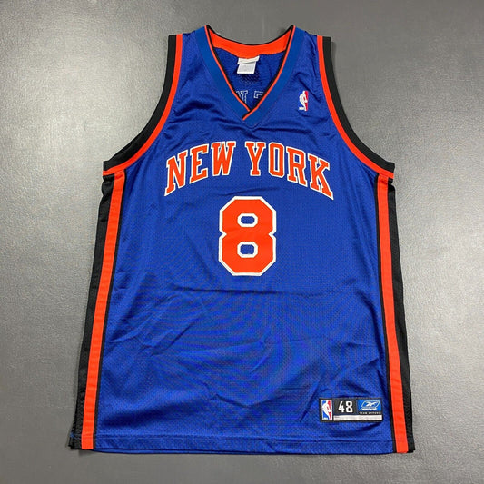 100% Authentic Latrell Sprewell Reebok New York Knicks Jersey Size 48 Mens