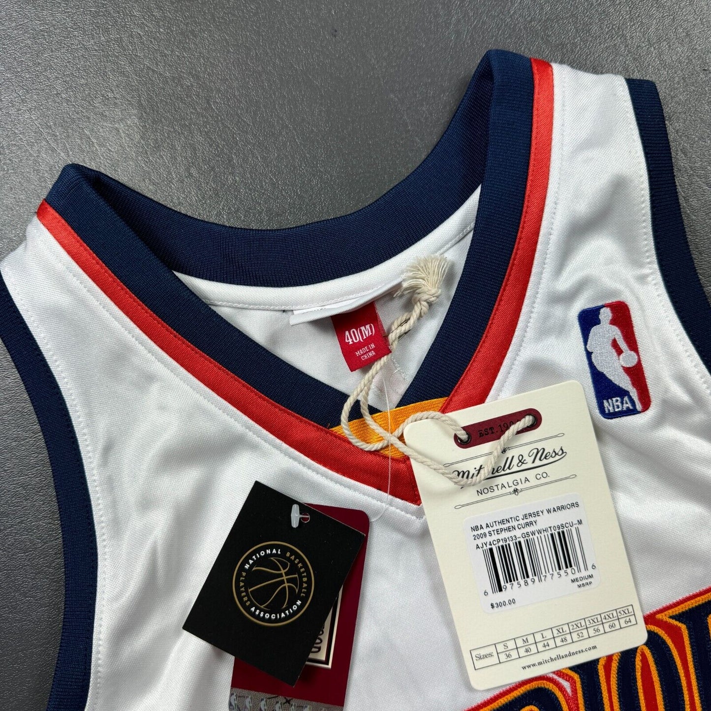 100% Authentic Stephen Curry Mitchell & Ness 09 10 Warriors Jersey Size 40 M Men