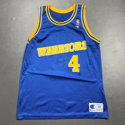 100% Authentic Chris Webber Vintage Champion Warriors Jersey Size 44 M L Mens