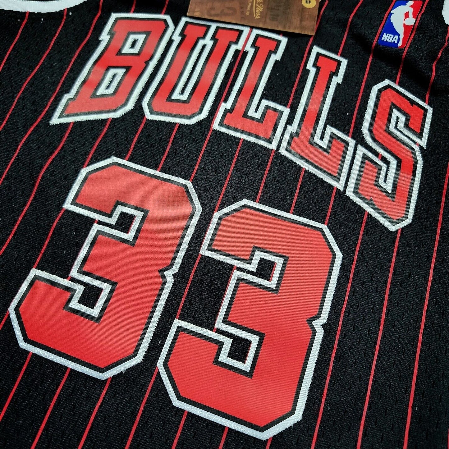 100% Authentic Scottie Pippen Mitchell Ness 95 96 Bulls Jersey Youth L 14/16 Boy