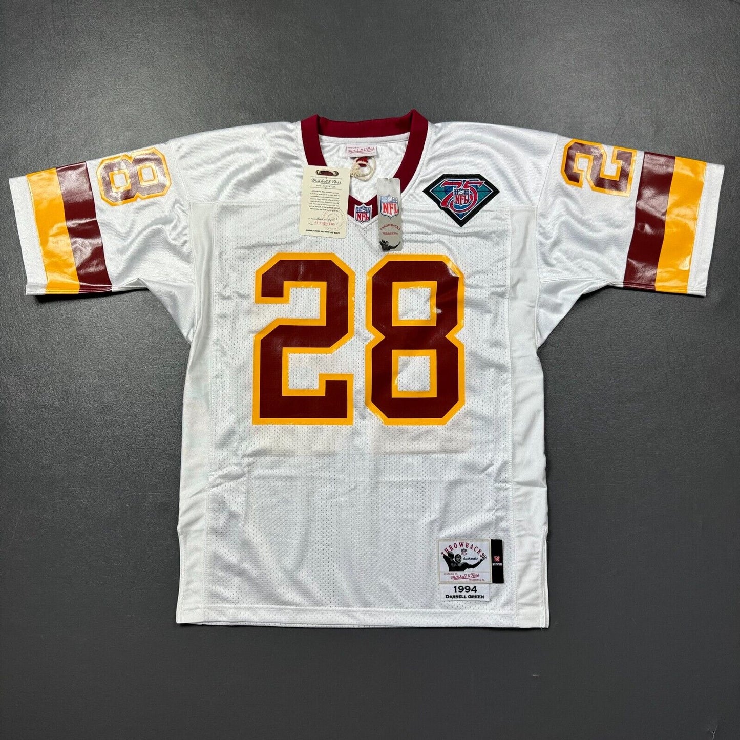 100% Authentic Darrell Green Mitchell & Ness 1994 Washington Jersey Size 52 2XL