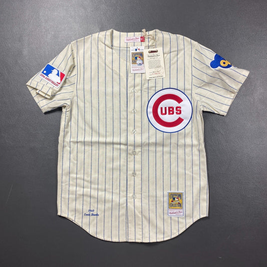 100% Authentic Ernie Banks Mitchell & Ness 1969 Chicago Cubs Jersey Size 44 L