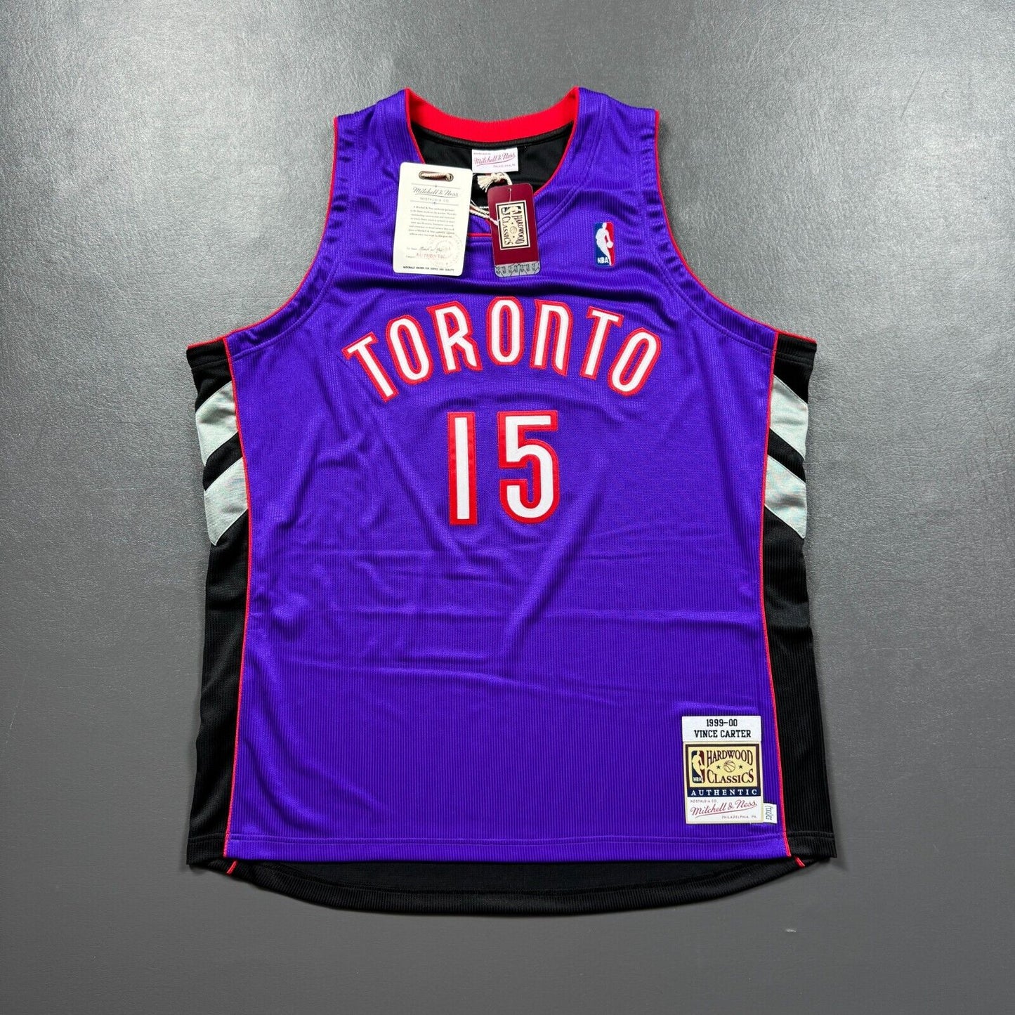 100% Authentic Vince Carter Mitchell & Ness 99 00 Raptors Jersey Size 52 2XL