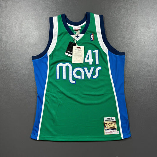 100% Authentic Dirk Nowitzki Mitchell Ness 04 05 Mavericks Jersey Size 48 XL