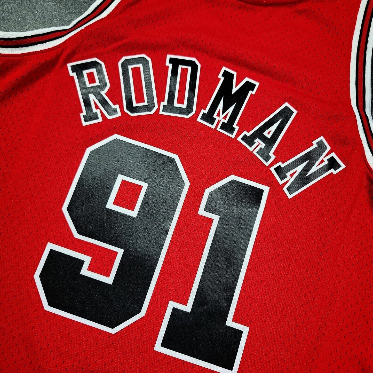 100% Authentic Dennis Rodman Mitchell Ness 97 98 Bulls Jersey Size S 36 Mens