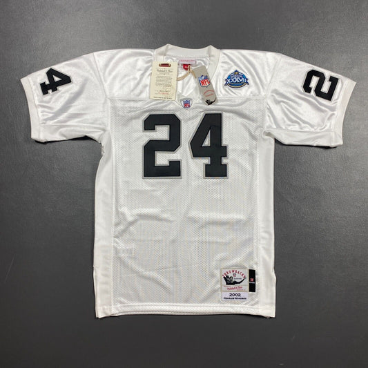 100% Authentic Charles Woodson Mitchell Ness 02 Super Bowl Raiders Jersey 48 XL