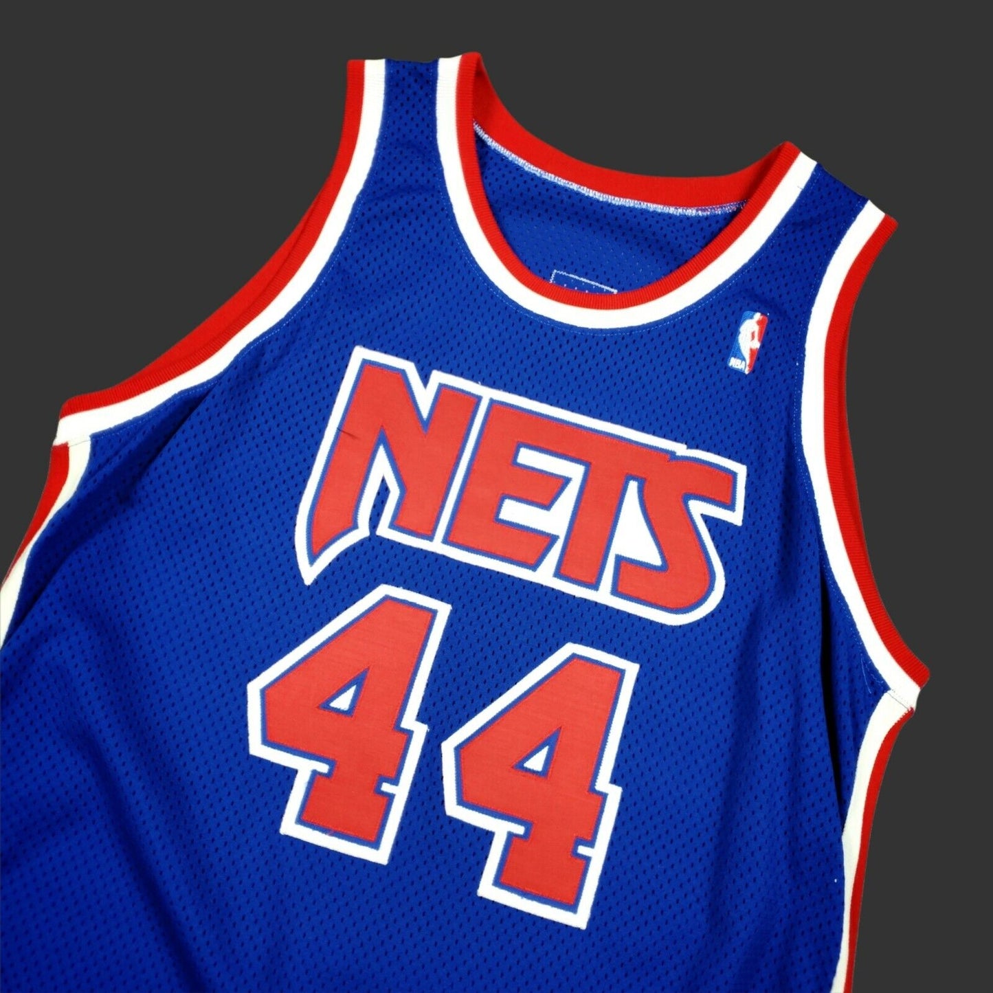 100% Authentic Derrick Coleman Vintage Champion 91 Nets Pro Cut Game Jersey