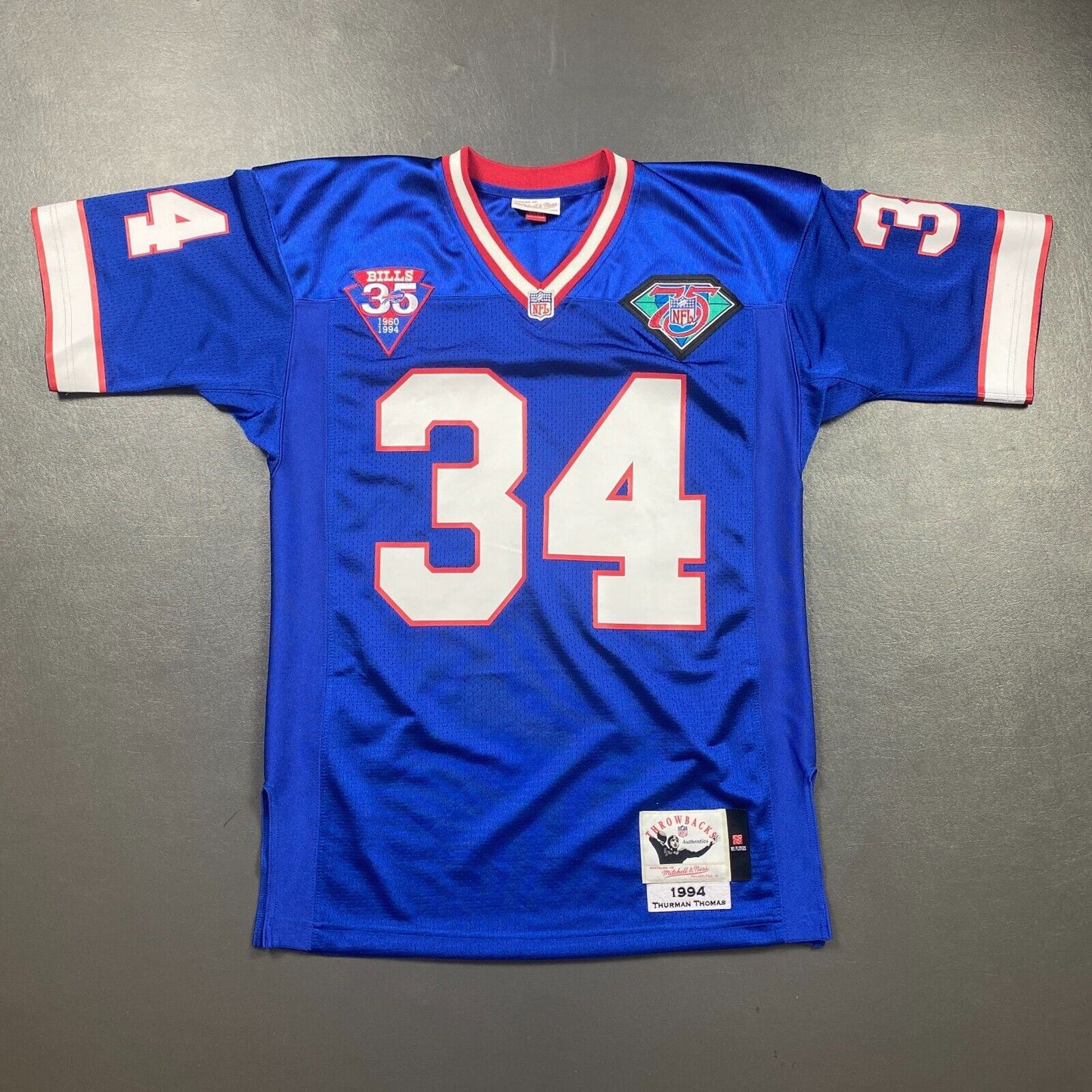 100% Authentic Thurman Thomas Mitchell & Ness 1994 Bills Jersey Size 40 M Mens