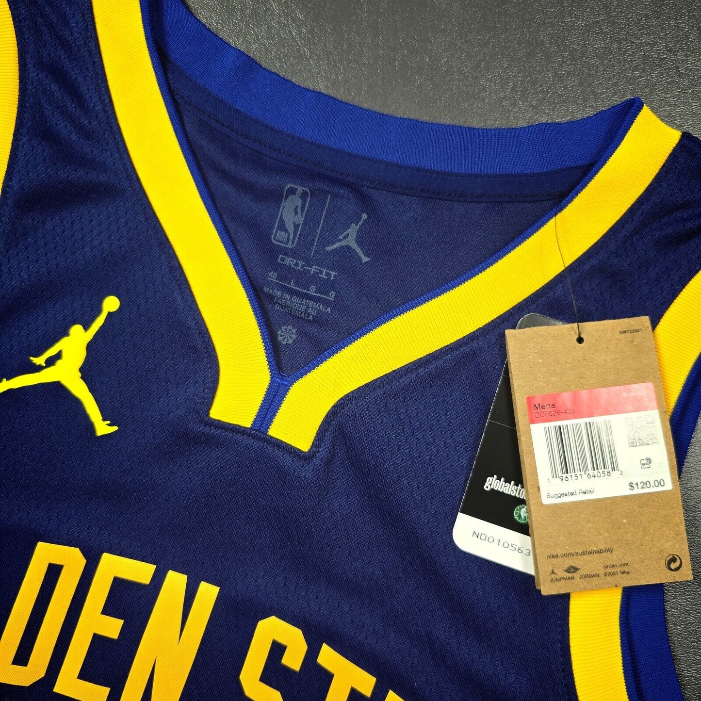 100% Authentic Stephen Curry Nike Warriors Statement Swingman Jersey Size 48 L