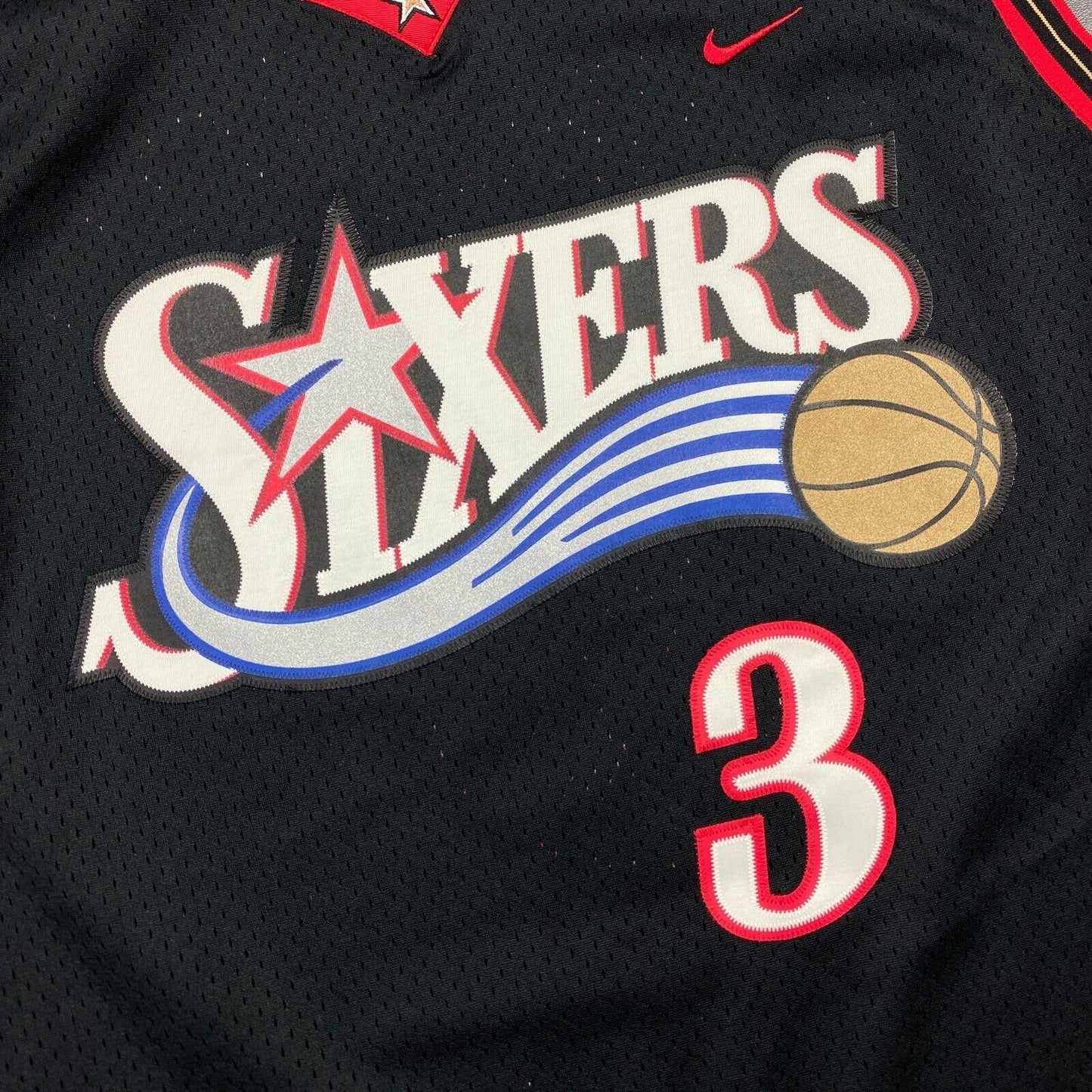 100% Authentic Allen Iverson Vintage Nike Sixers Swingman Jersey Size XL Mens