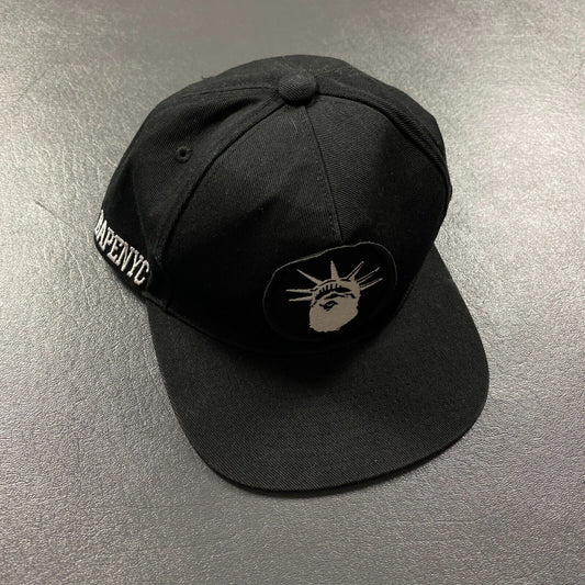 100% Authentic A Bathing Ape New York NYC Black Camo Snapback Hat Cap