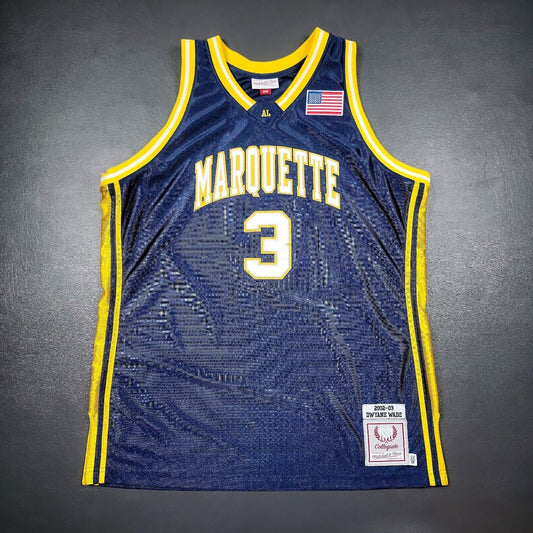 100% Authentic Chris Webber Mitchell & Ness 02 03 Marquette Jersey Size 48 XL