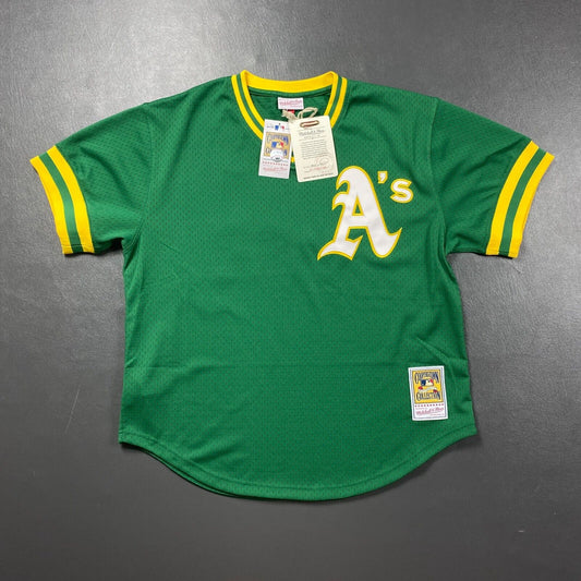 100% Authentic Reggie Jackson Mitchell & Ness Oakland Athletics BP Jersey 48 XL