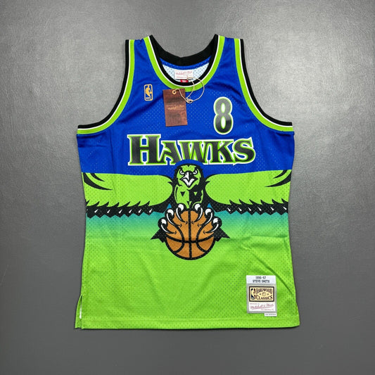 100% Authentic Steve Smith Mitchell Ness 96 97 Atlanta Hawks Jersey Size L 44