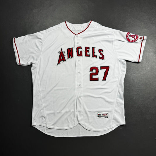 100% Authentic Mike Trout Vintage Majestic Los Angeles Angels Jersey Size 60 Men