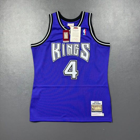 100% Authentic Chris Webber Mitchell & Ness 98 99 Kings Jersey Size 44 L Mens