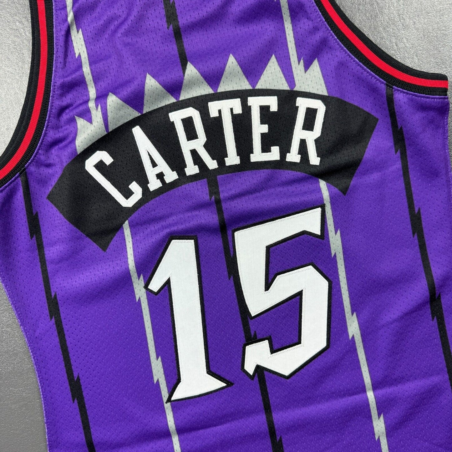 100% Authentic Vince Carter Mitchell Ness 98 99 Raptors Jersey Size 36 S Mens