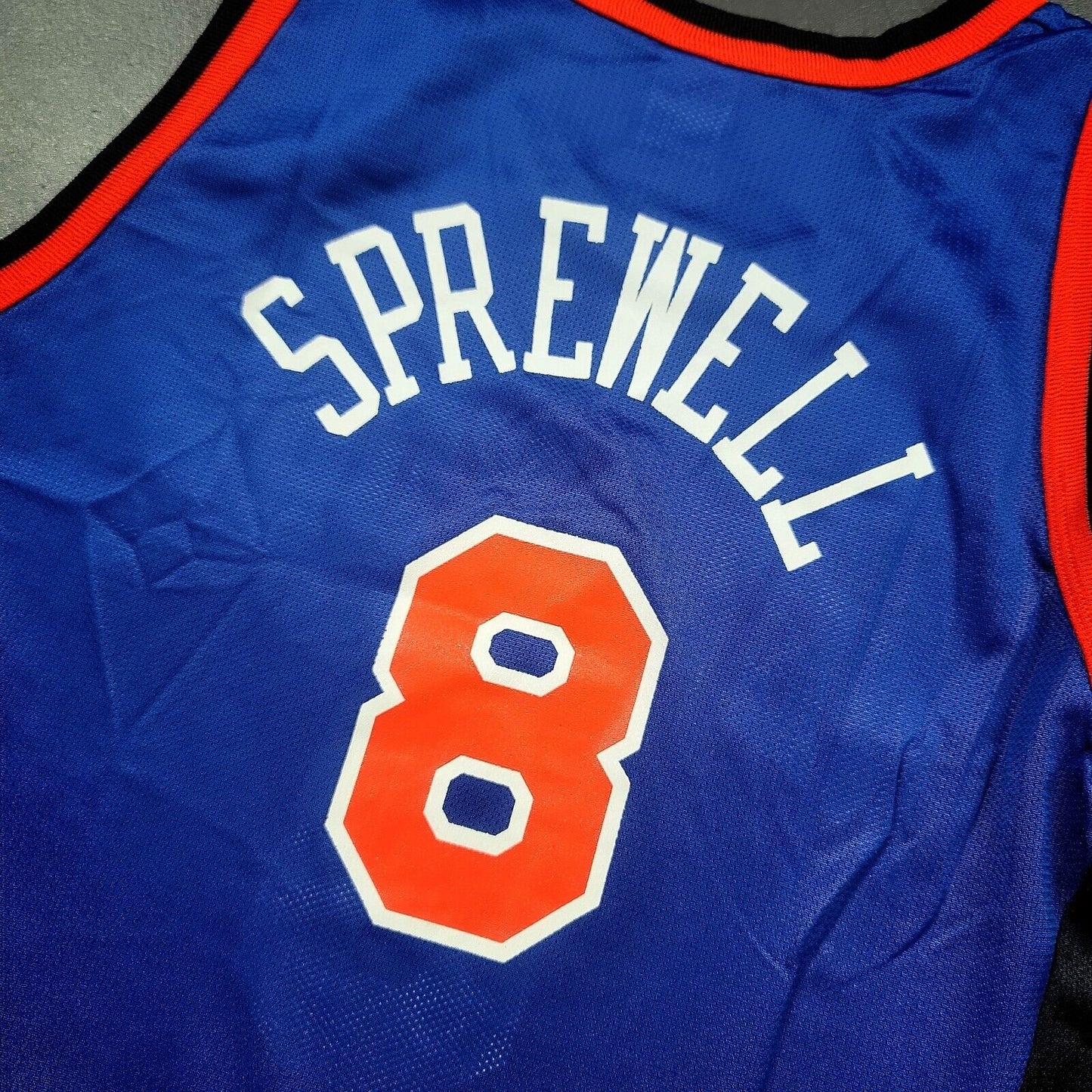 100% Authentic Latrell Sprewell Vintage Champion Knicks Jersey Size 44 M L Mens