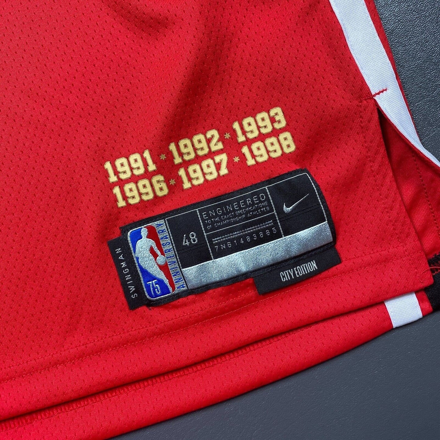 100% Authentic Zach Lavine Nike NBA 75th Bulls City Edition Jersey Size 48 L
