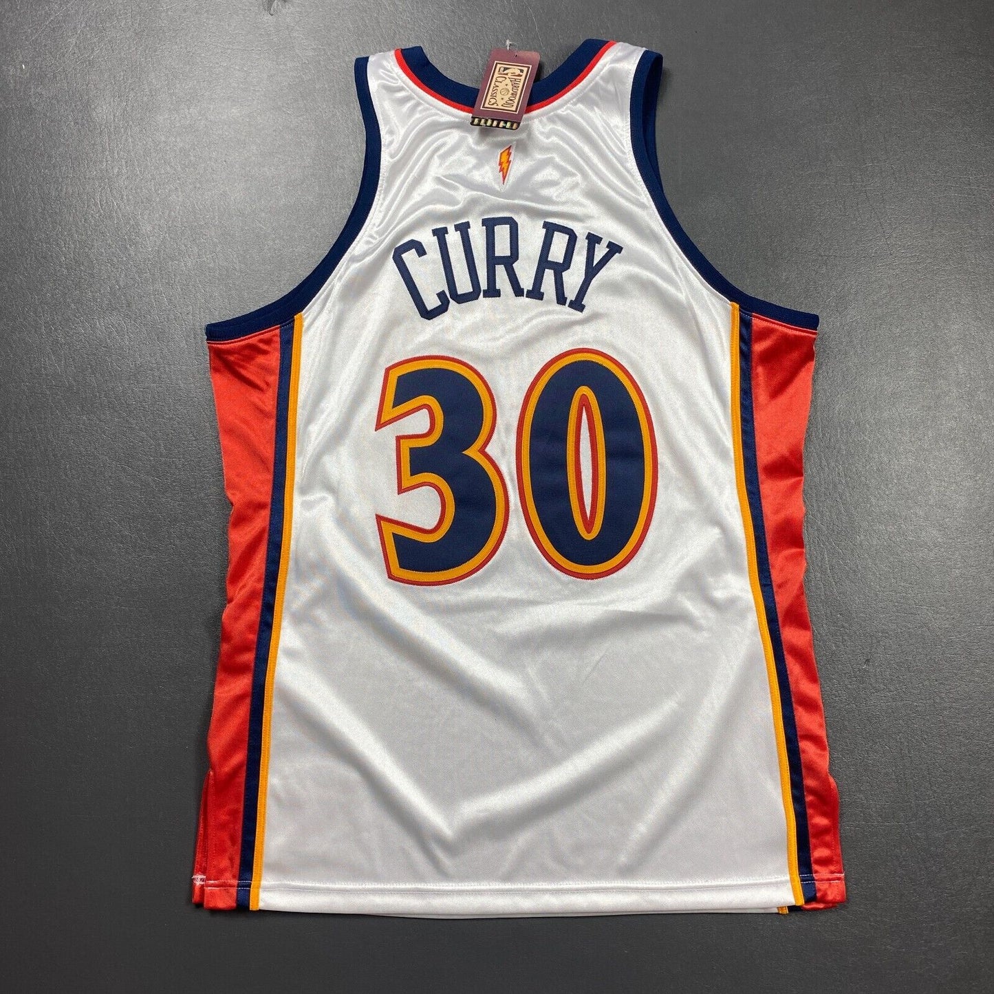 100% Authentic Stephen Curry Mitchell & Ness 09 10 Warriors Jersey Size 44 L Men